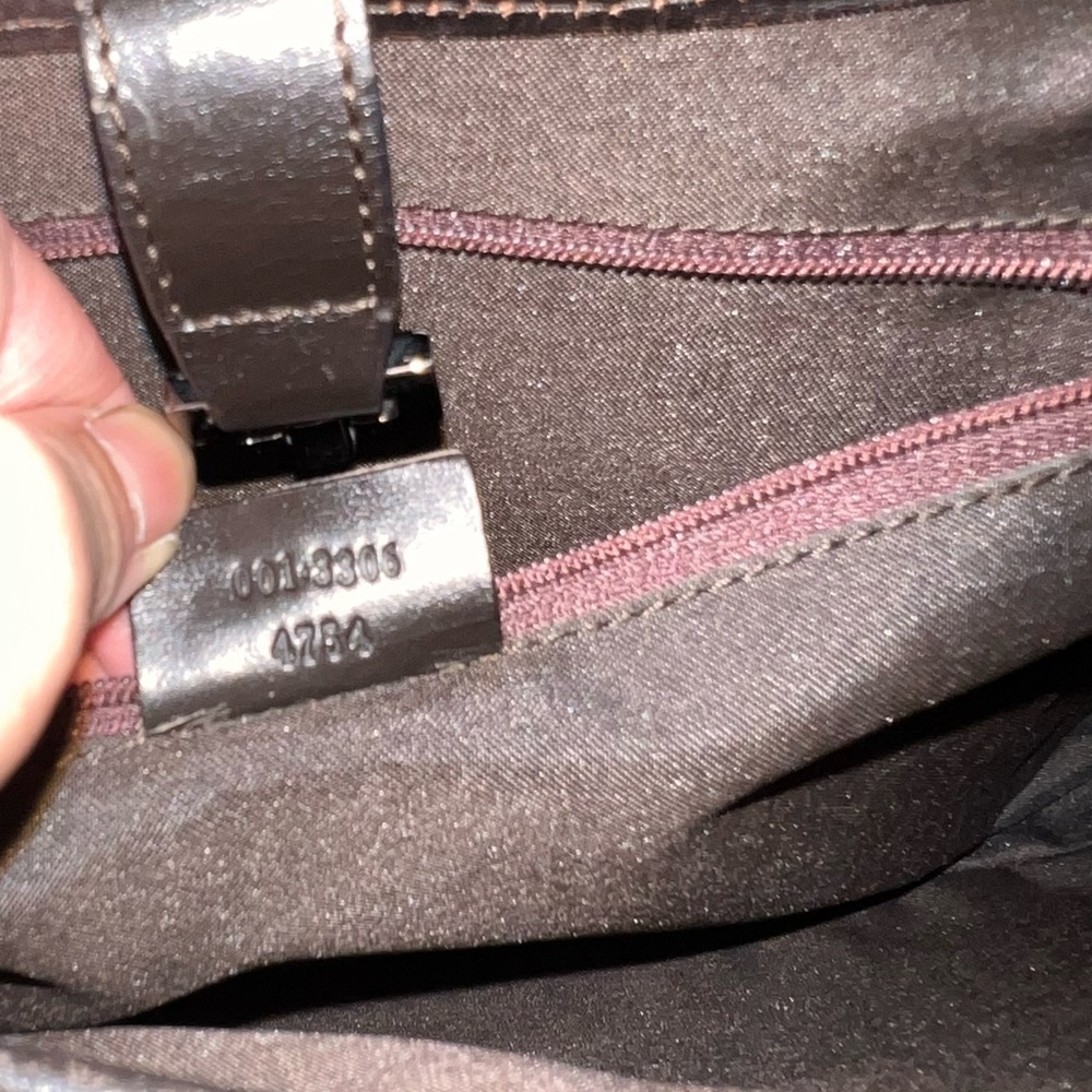 Vintage Gucci Jackie one-shoulder bag in black leather and GG canvas - Picture 8 of 11